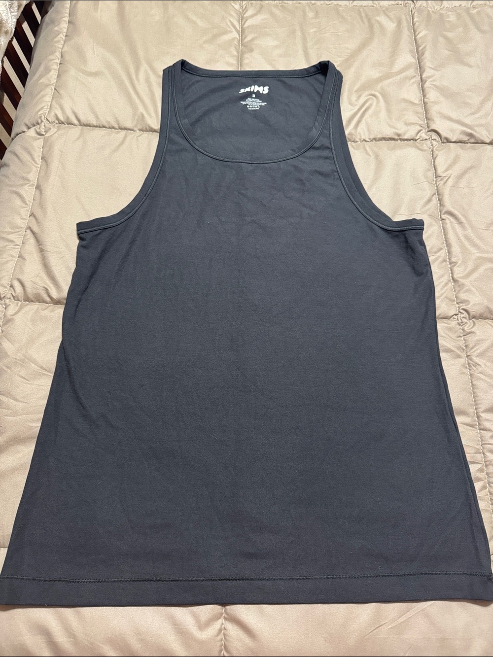 SKIMS Charcoal Black Scoop-Neck Tank Top